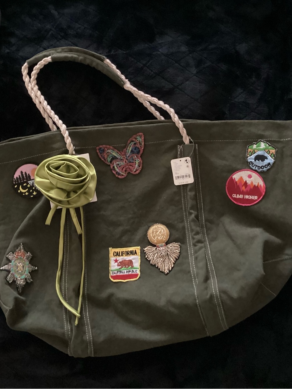 Free People Been There Badge Tote Bag, NWOT